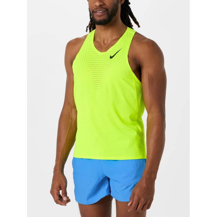 【★百貨店SALE★6/11真夜中2時迄】ナイキ Nike 【 Men\u0027s Dri-Fit Adv Aeroswift Singlet Men Volt 】 メンズ 素っ気ない相応う Singlet シングレット メンズ