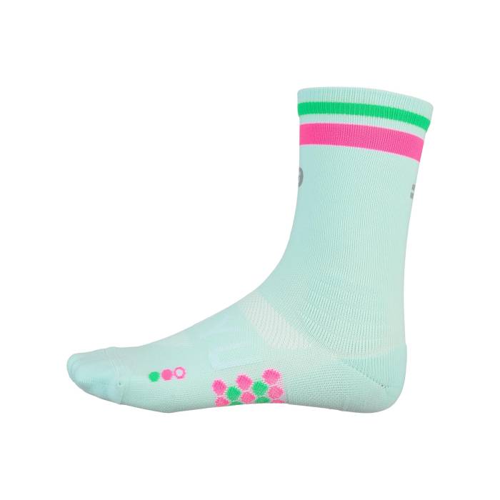 Shyu 【 Racing Crew Socks Foam/Pink/Green Unisex Blue 】 クルー ソックス・靴下 ユニセックス 青色 ブルー