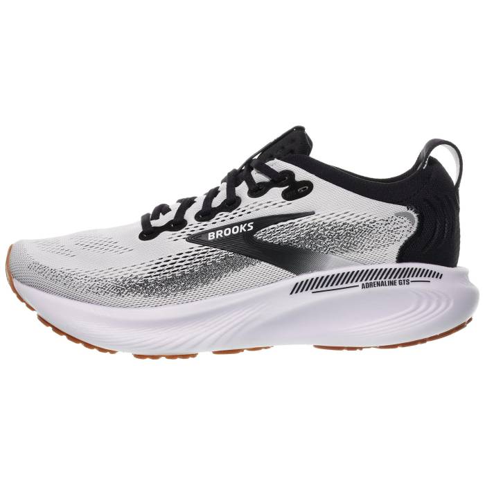 【★百貨店SALE★6/11十二時2時迄】ブルックス Brooks 【 Adrenaline Gts 25 Men White/Black/White 】 GTS メンズ 白いこと 白いこと 黒いこと 黒いこと