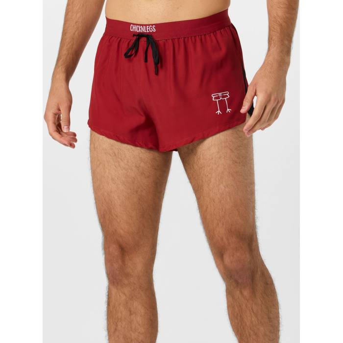 Chicknlegs 【 Men\u0027s Cardinal Red 2\" Ds Split Short Men Cardinal Red 】 メンズ 枢機卿 Red 赤・赤いこと メンズ 枢機卿 Red 赤・赤いこと"