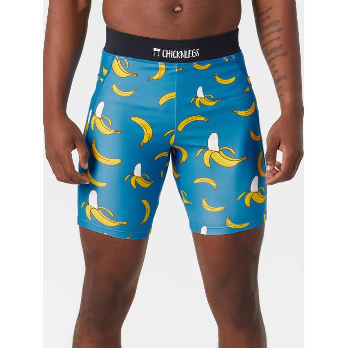 Chicknlegs 【 Men\u0027s Blue Bananas 8\" Half Tight Men Blue Bananas 】 メンズ 青み 青色 二分の一 メンズ 青み 青色"