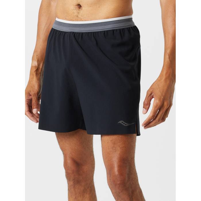 【★百貨店SALE★6/11十二時2時迄】サッカニー Saucony 【 Men\u0027s Kinvara 5\" Short Men Black 】 メンズ メンズ 黒いこと 黒いこと"
