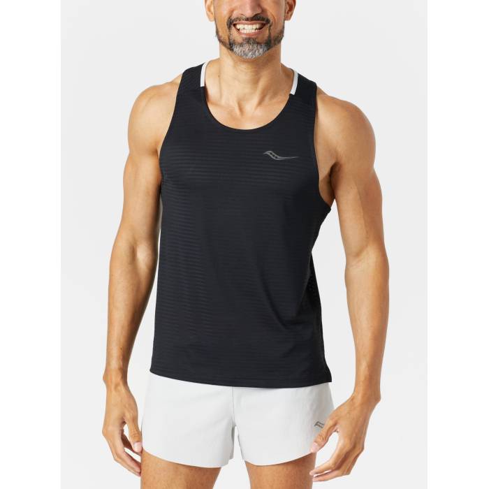 【★百貨店SALE★6/11十二時2時迄】サッカニー Saucony 【 Men\u0027s Kinvara Tank Men Black 】 メンズ 貯蔵タンクいの一番 メンズ 黒いこと 黒いこと