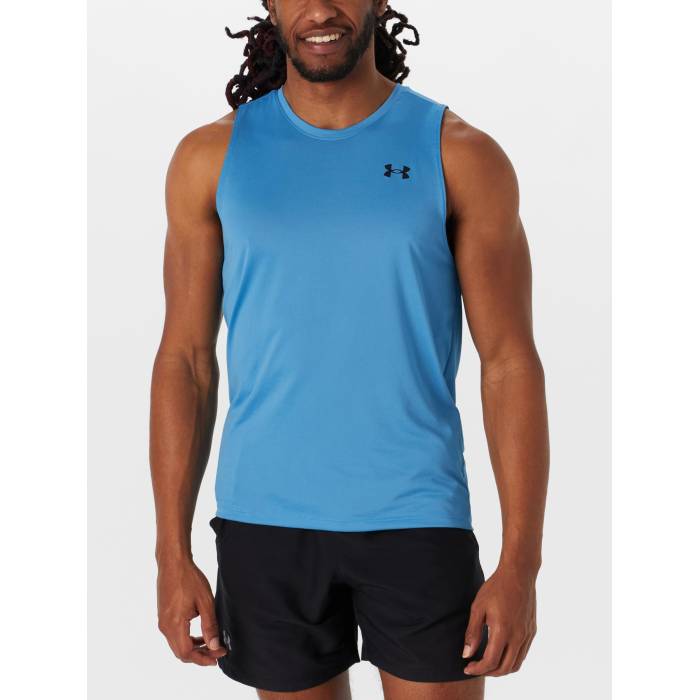 アンダーアーマー Under Armour 【 Men's Tech Tank Men Ether Blue 】 メンズ テック タンクトップ メンズ 青色 ブルー