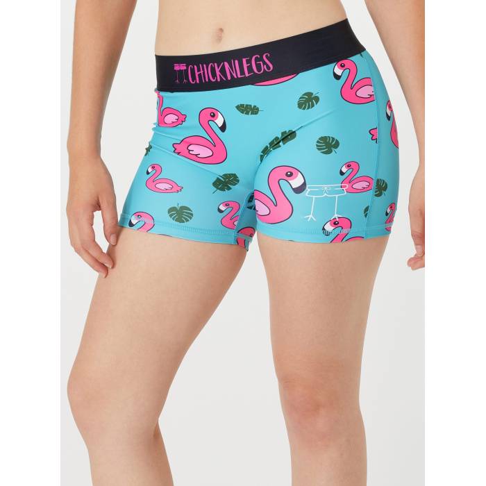 Chicknlegs 【 Women's Blue Flamingos 3\