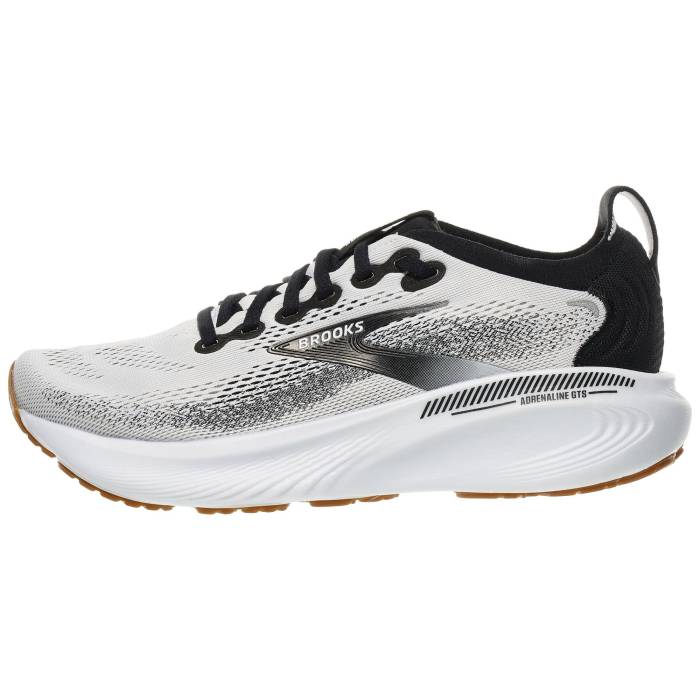 【★百貨店SALE★6/11十二時2時迄】ブルックス Brooks 【 Adrenaline Gts 25 Women White/Black/Whit 】 GTS レディース 白いこと 白いこと 黒いこと 黒いこと