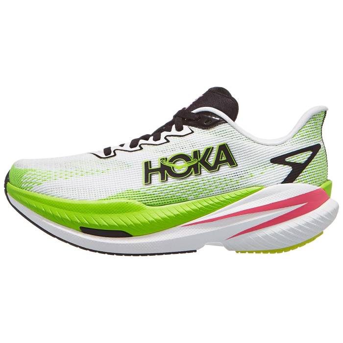 Hoka 【 Mach X 3 Women White/Neon Lime 】 レディース 白いこと 白いこと 菩提樹