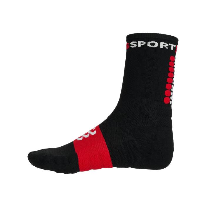 Compressport 【 Ultra Trail Socks V2.0 Black/Red Unisex Black 】 ultra ウルトラ ソックス・靴下 ユニセックス 黒色 ブラック