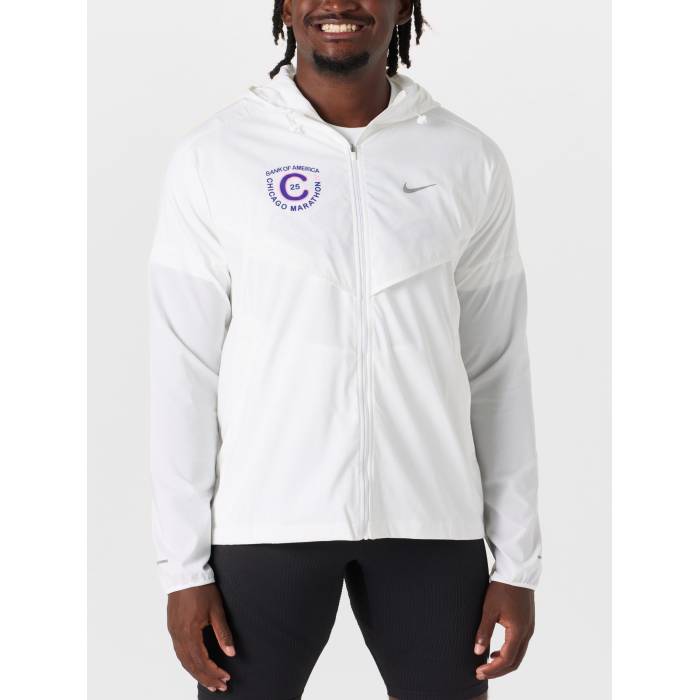 ナイキ Nike 【 Men\u0027s Chicago Marathon 2025 Light Hooded Jacket Men White 】 メンズ 風の強い町 ボンネット付 Jacket 上衣 メンズ 白いこと 白いこと