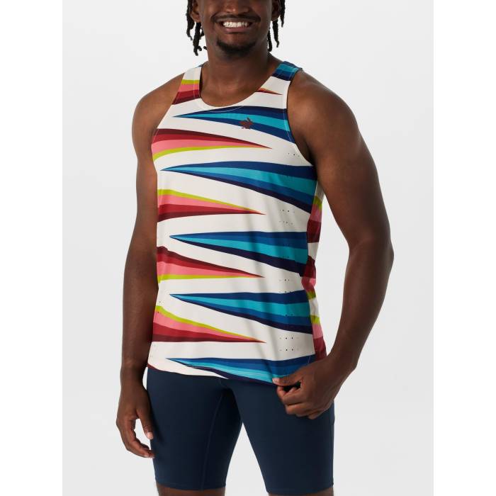 Rabbit 【 Men\u0027s Race Pace Vaporous Gray Stripe Tank Men Vaporous Gray Stripe 】 メンズ gray 薄墨色・薄墨色・薄墨色 Stripe 縞模様 貯蔵タンクいの一番 メンズ gray 薄墨色・薄墨色・薄墨色 Stripe 縞模様