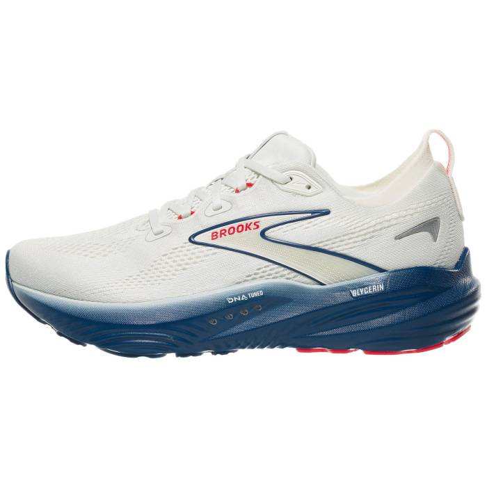 【★百貨店SALE★6/11十二時2時迄】ブルックス Brooks 【 Glycerin 22 Men Gray/Navy Peony/Red 】 メンズ gray 薄墨色・薄墨色・薄墨色 紺色 米国海軍 Red 赤・赤いこと