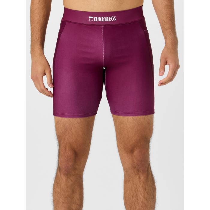 Chicknlegs 【 Men\u0027s Maroon 8\" Half Tight Men Maroon Maroon 】 メンズ マルーン 二分の一 メンズ マルーン"
