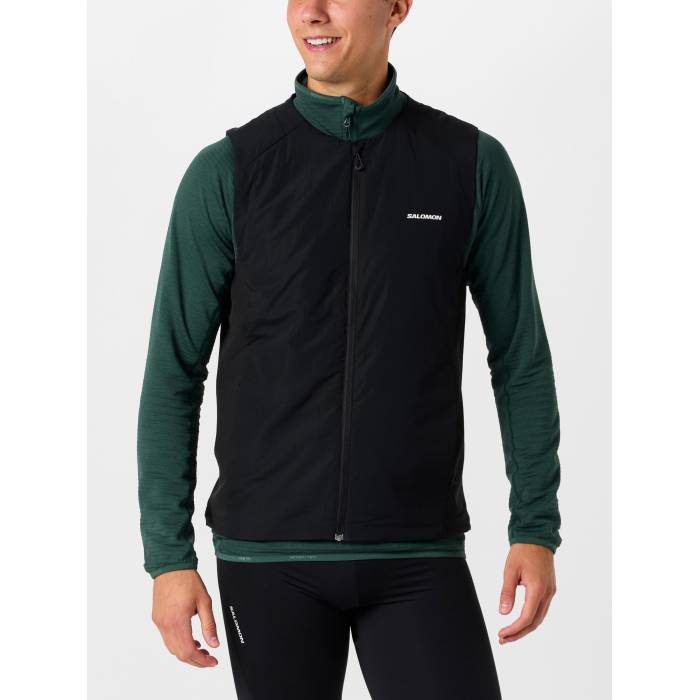 【★百貨店SALE★6/11真夜中2時迄】サロモン Salomon 【 Men\u0027s Mountain Flex Hybrid Vest Men Deep Black 】 メンズ Hybrid 変わり種 より良い メンズ ディープ 黒いこと 黒いこと