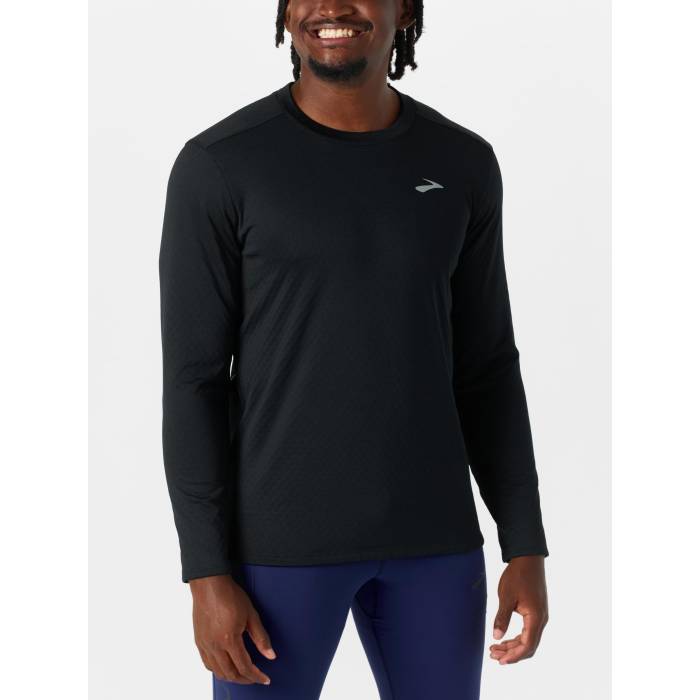 【★百貨店SALE★6/11真夜中2時迄】ブルックス Brooks 【 Men\u0027s Notch Thermal Long Sleeve 3.0 Men Smoke 】 メンズ Sleeve 衣袂 メンズ
