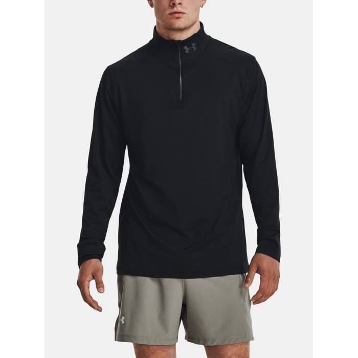 【★百貨店SALE★6/11真夜中2時迄】アンダーアーマー Under Armour 【 Men\u0027s Launch Pro 1/4 Zip Men Black 】 メンズ 労働者階級 メンズ 黒いこと 黒いこと