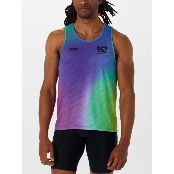 【★百貨店SALE★6/11十二時2時迄】Rnnr 【 Men\u0027s All Out Singlet Aura Men Aura Print 】 メンズ Singlet シングレット 雰囲気 メンズ 雰囲気