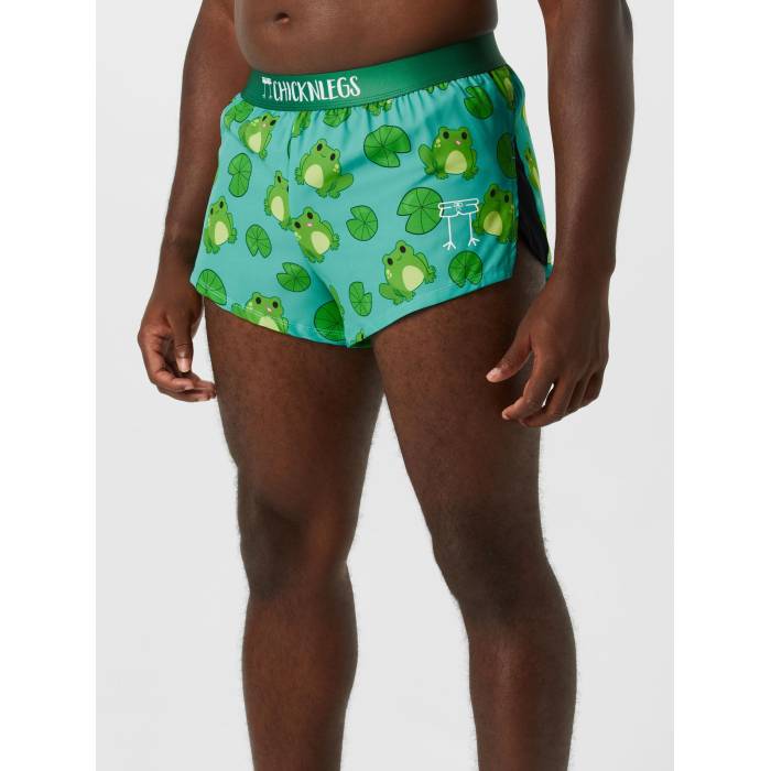 Chicknlegs 【 Men\u0027s Froggies 2\" Split Shorts Men Frogs 】 メンズ さる股引き メンズ"