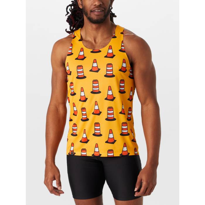 Chicknlegs 【 Men\u0027s Traffic Cones Performance Singlet Men Traffic Cones 】 メンズ 演奏 Singlet シングレット メンズ