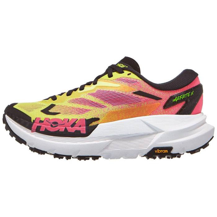 Hoka 【 Mafate X Women Neon Hoka Citrus/Neon Rose 】 レディース Rose サクラ色