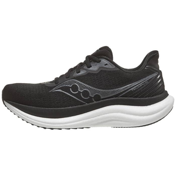 サッカニー Saucony 【 Triumph 23 Women Black/White 】 レディース 黒色 ブラック 白色 ホワイト