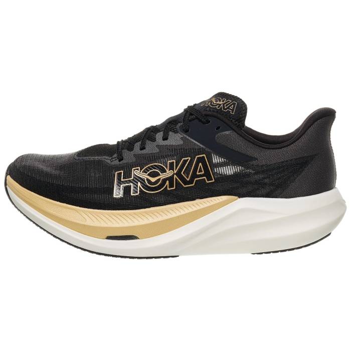 Hoka 【 Rocket X 3 Unisex Black/Gold 】 ユニ一発やる 黒いこと 黒いこと ゴールド