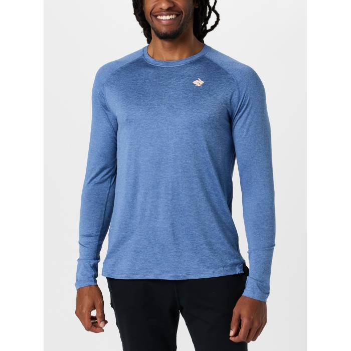 Rabbit 【 Men\u0027s Ez Tee Long Sleeve Men Dark Blue 】 メンズ プルオーバー Sleeve 捩り メンズ 青み 青色