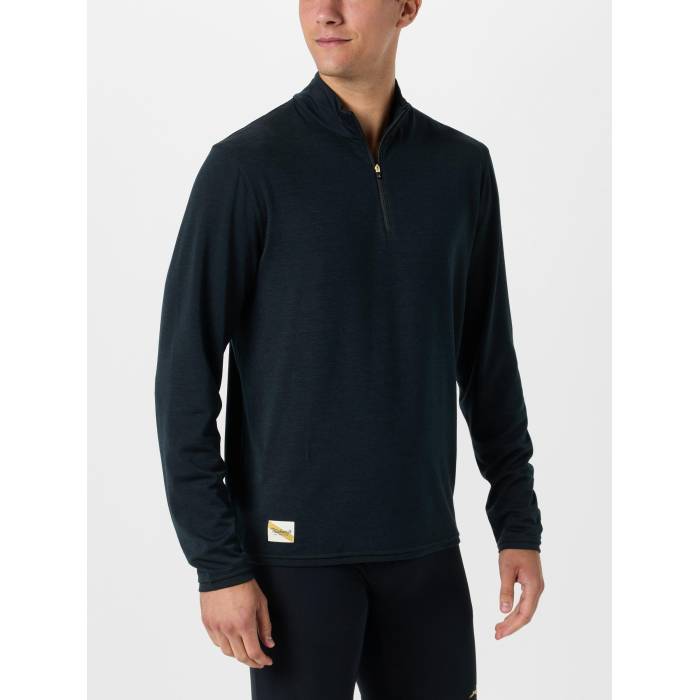 Tracksmith 【 Men's Session Quarter Zip Men Black 】 メンズ メンズ 黒色 ブラック
