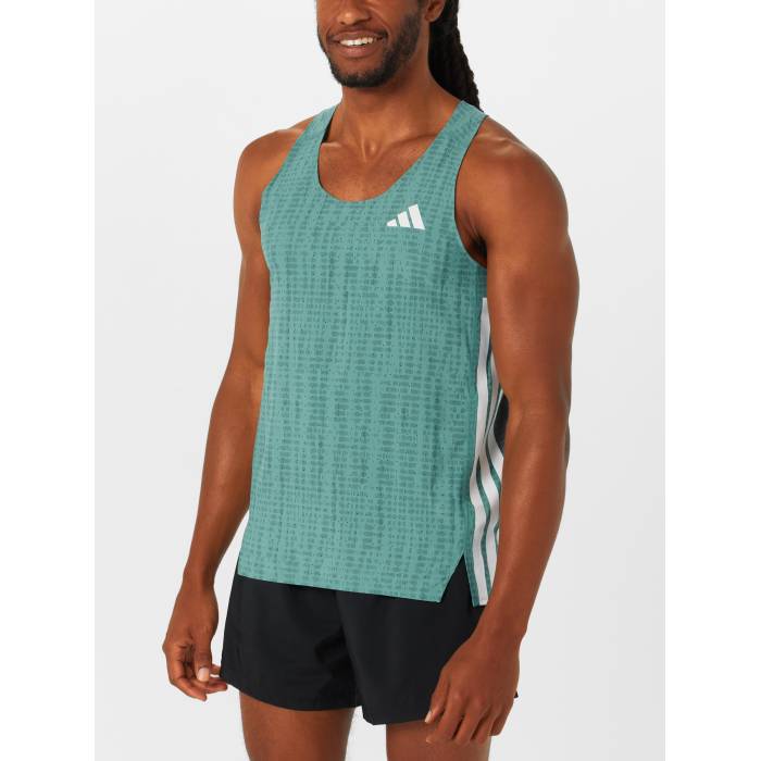 アディダス Adidas 【 Men\u0027s Adizero Singlet Men Powder Teal 】 メンズ アディゼロ Singlet シングレット メンズ