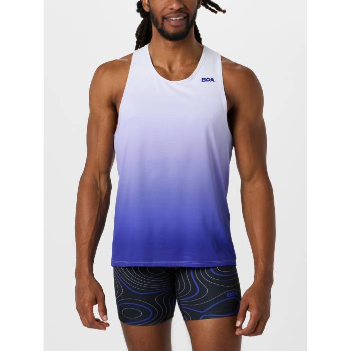 Boa 【 Men\u0027s Vapor Lite Singlet Blue Fade Men Blue 】 メンズ 点火装置 Singlet シングレット 青み 青色 メンズ 青み 青色