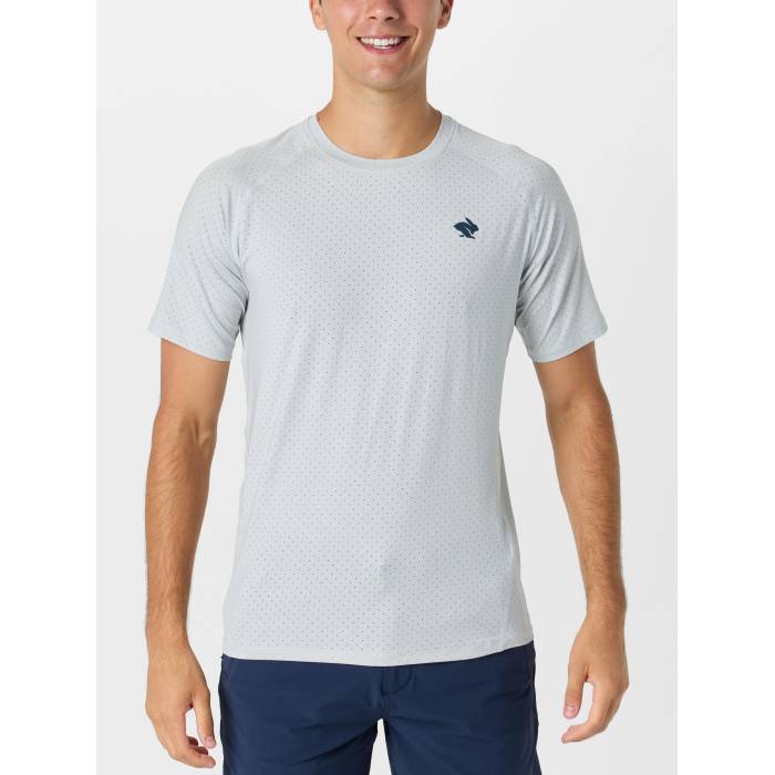 Rabbit 【 Men\u0027s Ice Perf Tee Short Sleeve Men Quiet Gray 】 メンズ プルオーバー Sleeve 捩り メンズ gray 薄墨色・薄墨色・薄墨色