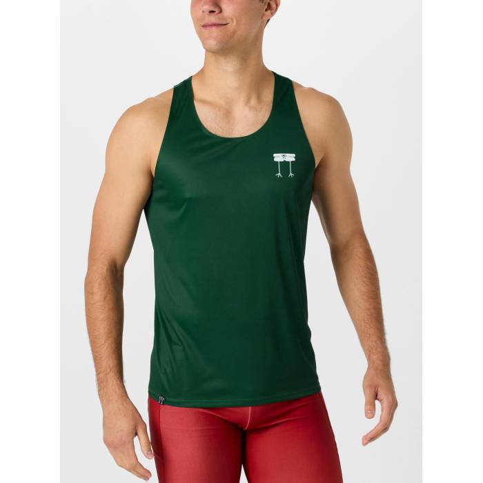 Chicknlegs 【 Men\u0027s Forest Green Performance Singlet Men Forest Green 】 メンズ フォレスト green 緑・緑であること 演奏 Singlet シングレット メンズ フォレスト green 緑・緑であること