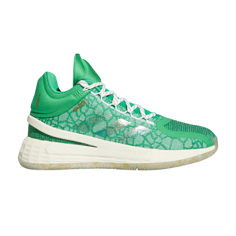 アディダス サクラ色 緑 緑であること ゴールド 皮膚軟化剤 \u0027CHRISTMAS PACK\u0027 スニーカー メンズ ADIDAS D ROSE 11 / VIVID GREEN GOLD METALLIC CREAM