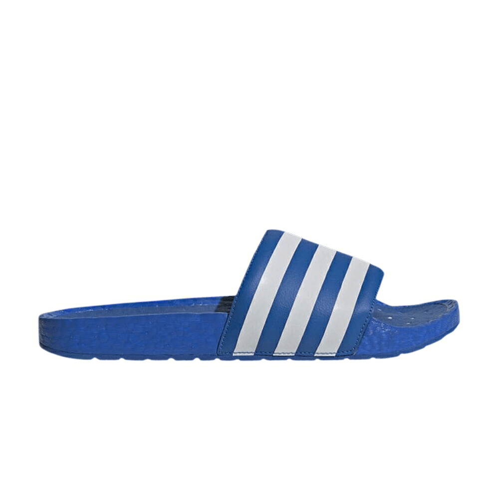 アディダス アディレッタ ブースト 白色 ホワイト 青色 ブルー 'BLUE' スニーカー メンズ ADIDAS ADILETTE BOOST SLIDES / CLOUD WHITE BLUE CLOUD WHITE|スニケス
