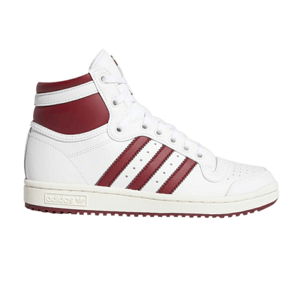 アディダス 白いこと 白いこと ぶどう酒色 バーガンディー いの一番拾 \u0027COLLEGIATE BURGUNDY\u0027 スニーカー メンズ ADIDAS TOP TEN HI J / CLOUD WHITE COLLEGIATE BURGUNDY