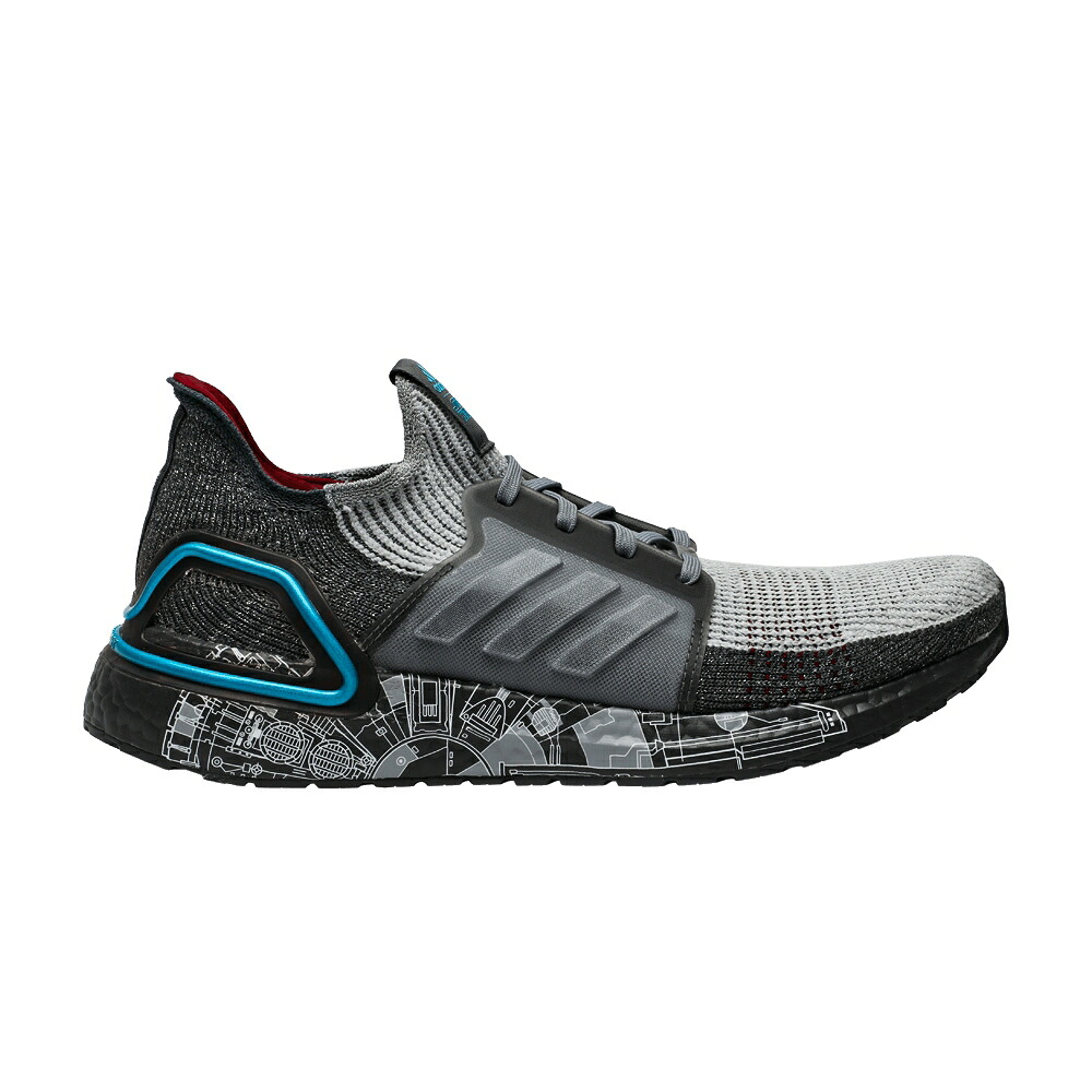 アディダス 薄墨色 薄墨色 シアン スターウォーズ \u0027MILLENIUM FALCON\u0027 スニーカー メンズ ADIDAS STAR WARS X ULTRABOOST 19 / GREY FIVE GREY TWO BRIGHT CYAN