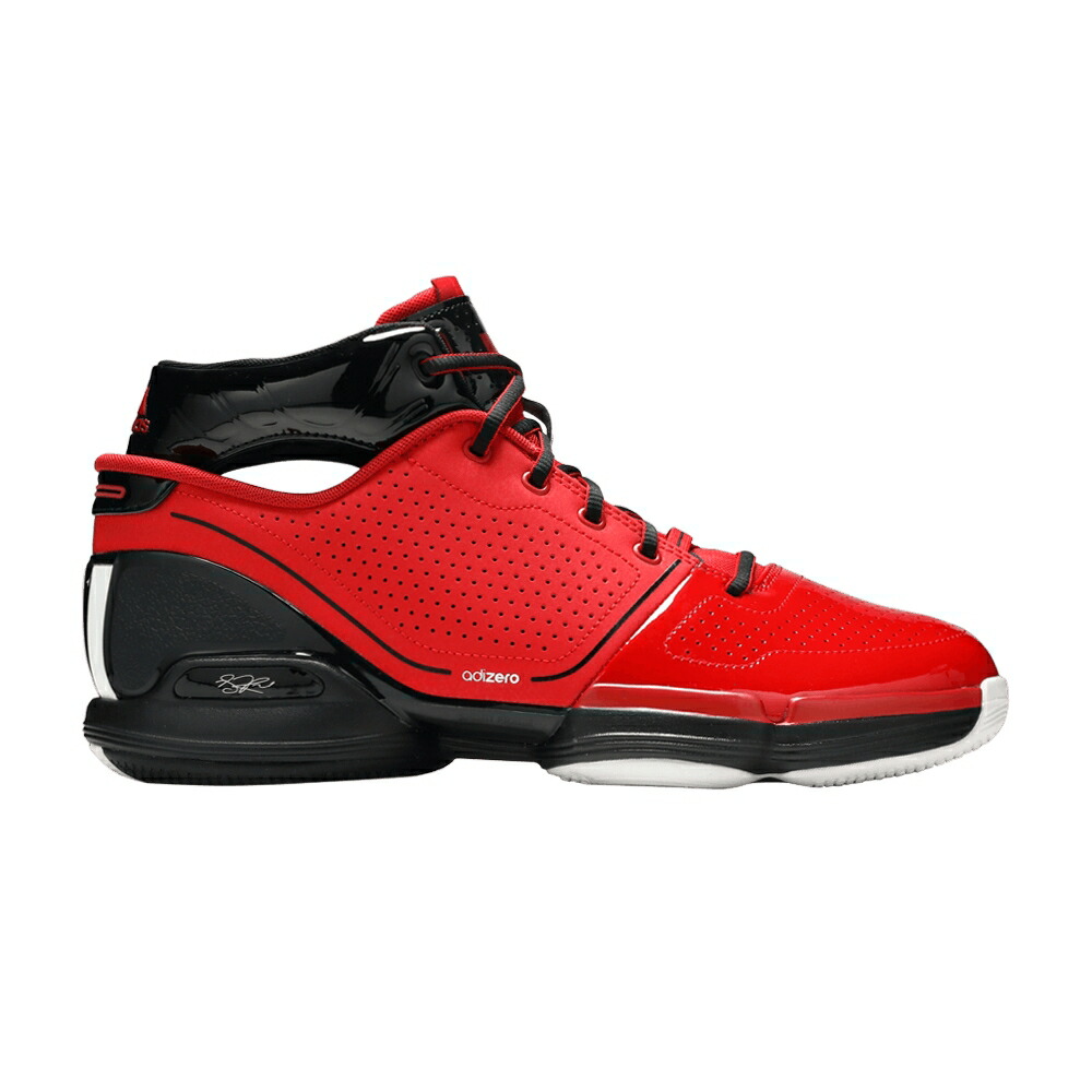 アディダス アディゼロ ローズ 白色 ホワイト コア 黒色 ブラック CARLET スニーカー メンズ ADIDAS ADIZERO ROSE 1 / SCARLET CLOUD WHITE CORE BLACK
