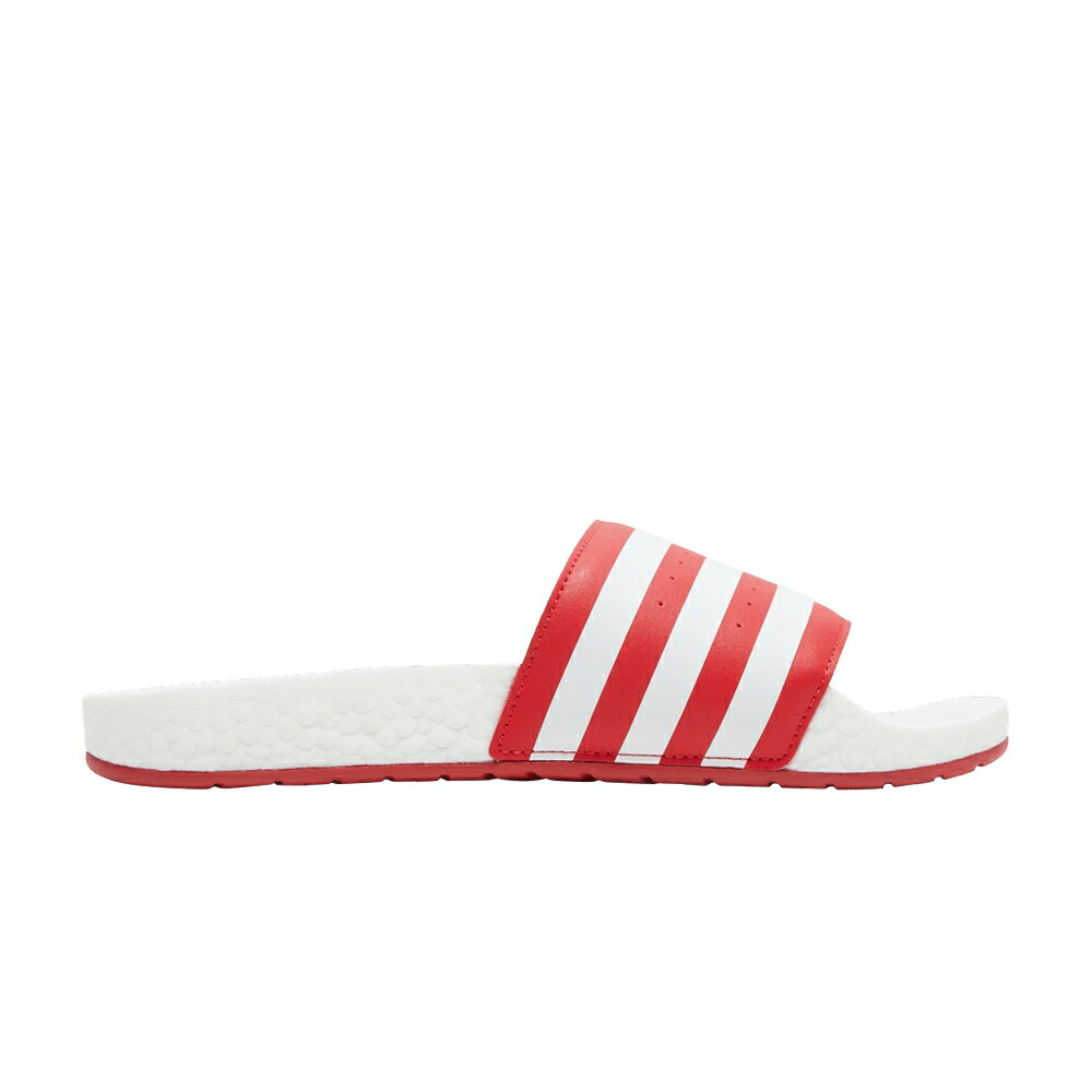 アディダス アディレッタ ブースト 白色 ホワイト 'SCARLET' スニーカー メンズ ADIDAS ADILETTE BOOST SLIDES / SCARLET CLOUD WHITE CLOUD WHITE