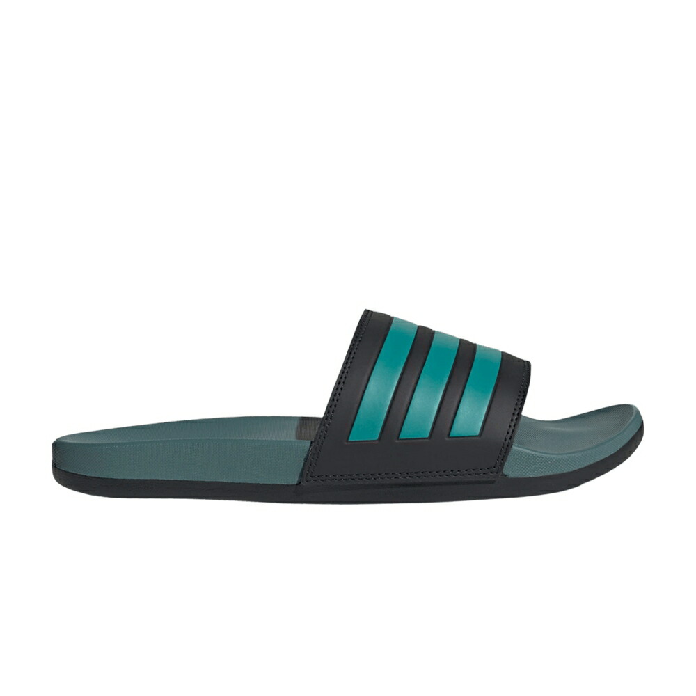アディダス アディレッタ サンダル ピュア コア 黒色 ブラック BLACK TEAL スニーカー メンズ ADIDAS ADILETTE COMFORT SLIDE PURE / CORE BLACK PURE TEAL PRELOVED