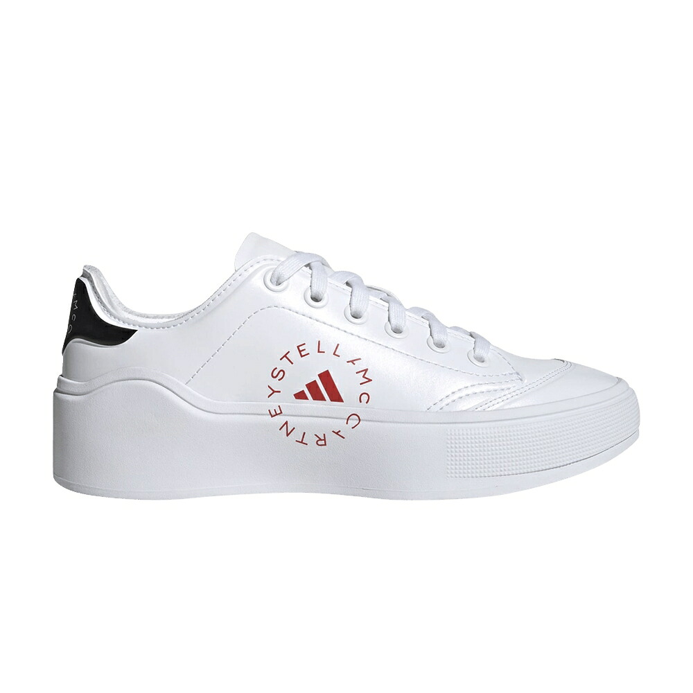 アディダス コート 白色 ホワイト 赤 レッド 'WHITE RED' スニーカー メンズ ADIDAS STELLA MCCARTNEY X COURT ACTIVE / CLOUD WHITE ACTIVE RED CLOUD