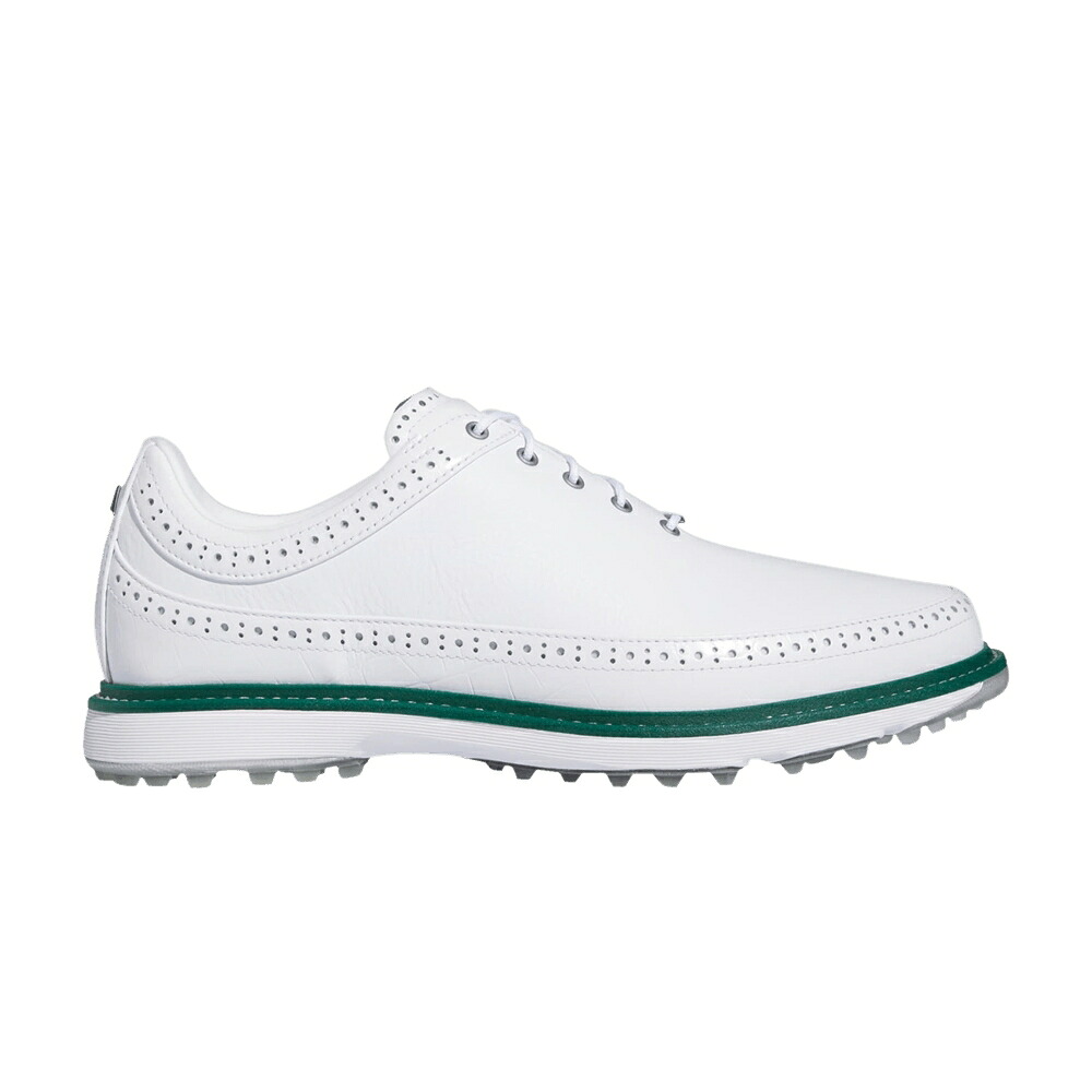 アディダス ゴルフ 白いこと 白いこと しろがね色 しろがね色 \u0027WHITE GREEN\u0027 スニーカー メンズ ADIDAS MC80 SPIKELESS GOLF COLLEGIATE / CLOUD WHITE SILVER METALLIC