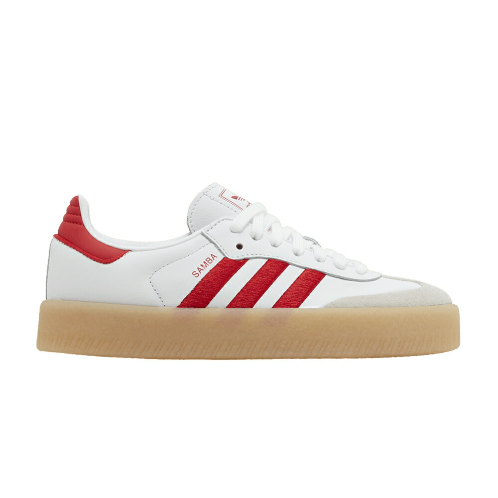 アディダス 白色 ホワイト 'WHITE GUM' スニーカー レディース ADIDAS WMNS SAMBAE SCARLET / CLOUD WHITE BETTER SCARLET CLOUD