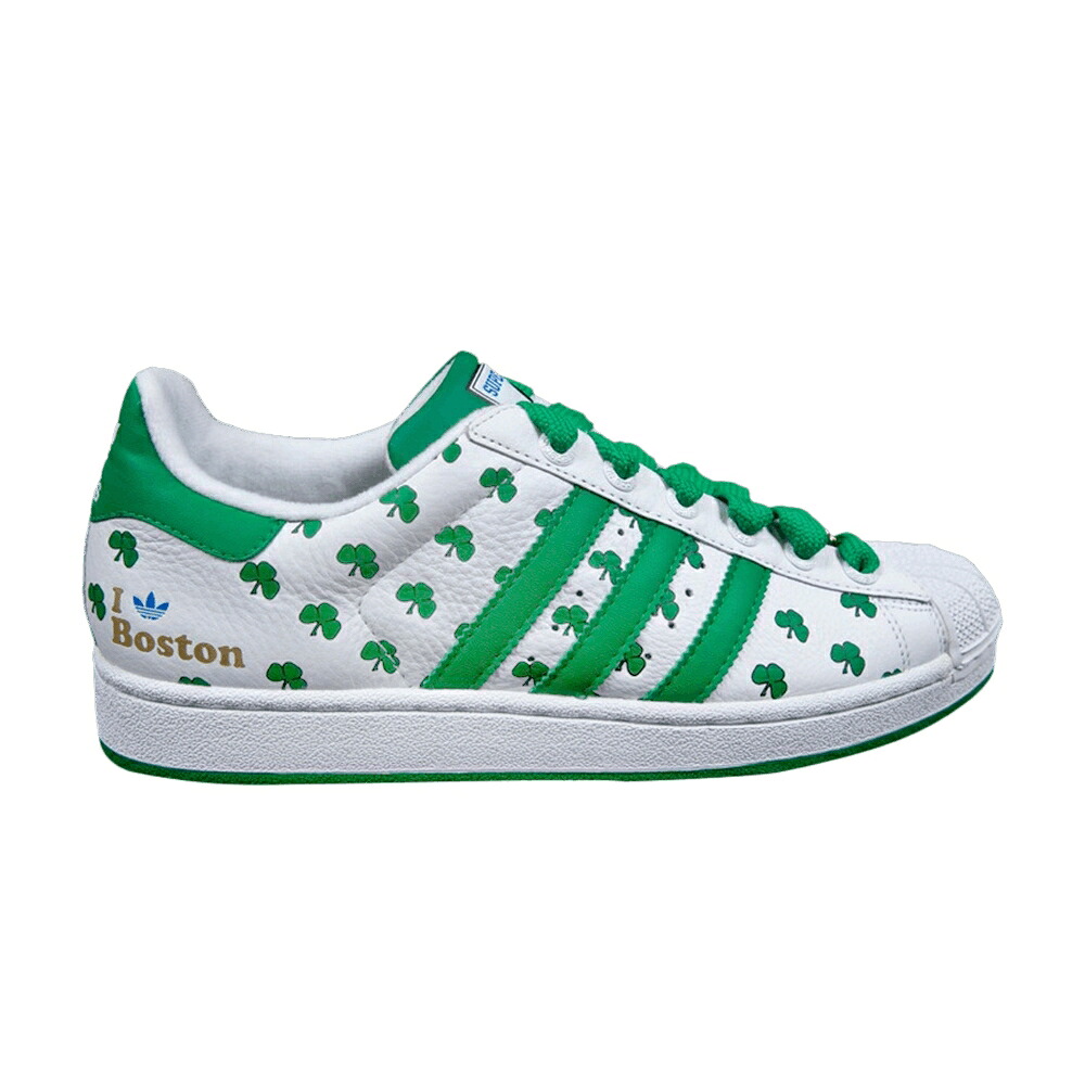 アディダス スーパースター 白色 ホワイト 緑 グリーン 'BOSTON' スニーカー メンズ ADIDAS SUPERSTAR 2 / WHITE GREEN｜スニケス