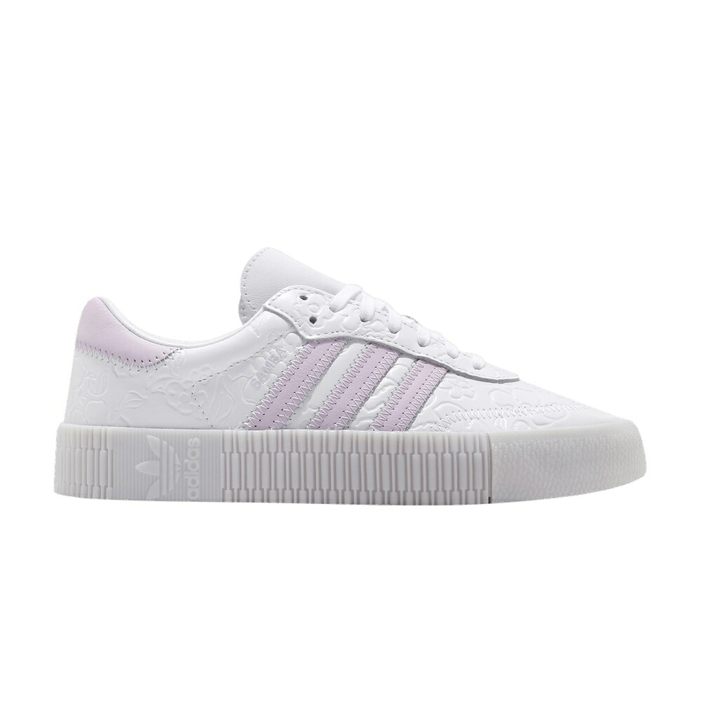 アディダス 紫 パープル 白いこと 白いこと 中核グループ \u0027FLORAL PATTERN\u0027 スニーカー レディース ADIDAS WMNS SAMBAROSE / PURPLE TINT CLOUD WHITE CORE