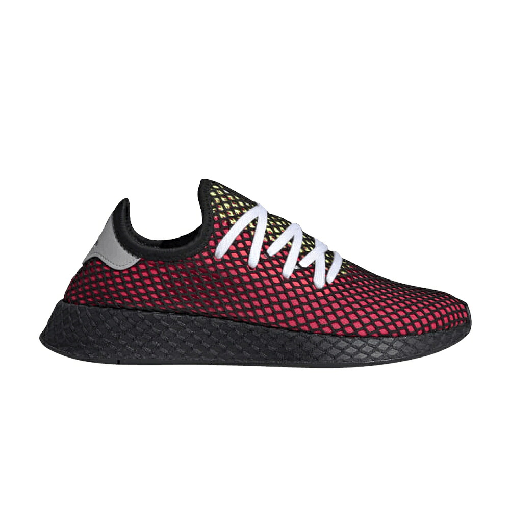 アディダス 赤 レッド ショック レアル コア 黒色 ブラック 'SHOCK LILAC' スニーカー メンズ ADIDAS DEERUPT RUNNER RED / SHOCK RED REAL LILAC CORE BLACK