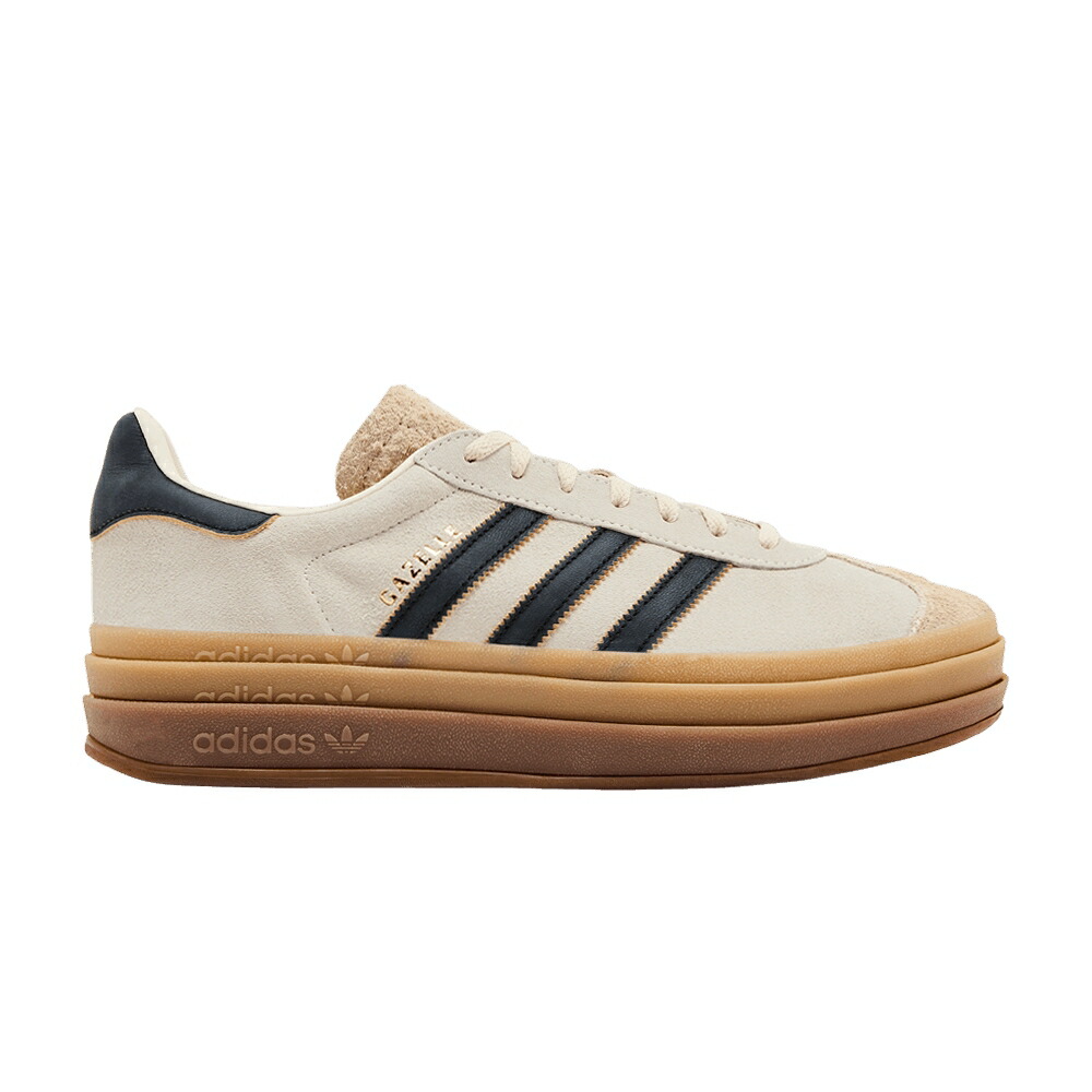 アディダス ガゼル 黒色 ブラック クリーム 白色 ホワイト コア 砂色 サンド CREAM GUM スニーカー レディース ADIDAS WMNS GAZELLE BLACK / CREAM WHITE CORE BLACK SAND