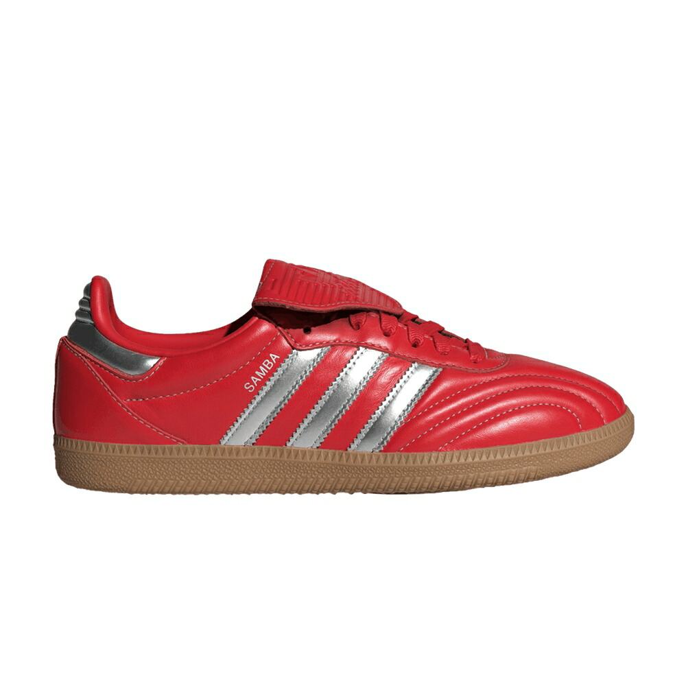 アディダス サンバ しろがね色 しろがね色 \u0027SCARLET GUM\u0027 スニーカー レディース ADIDAS WMNS SAMBA LT SILVER METALLIC / BETTER SCARLET SILVER METALLIC