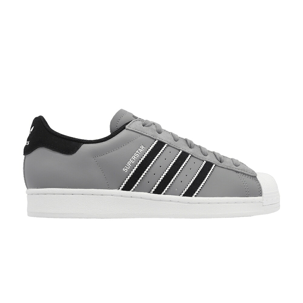 アディダス はやりっ子 薄墨色 薄墨色 中核グループ 黒いこと 黒いこと \u0027GREY BLACK\u0027 スニーカー メンズ ADIDAS SUPERSTAR / GREY THREE CORE BLACK CLOUD