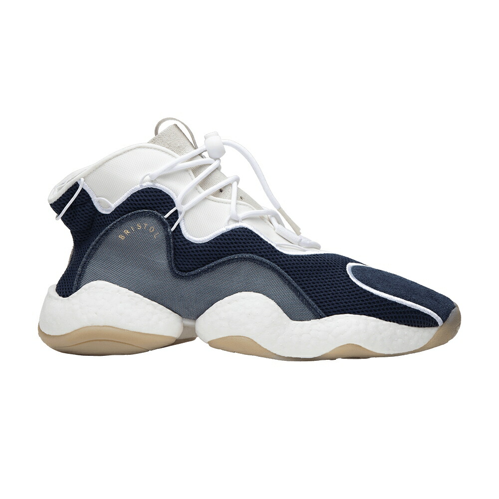 アディダス ブリストル スタジオ クレイジー 紺色 ネイビー 白色 ホワイト HARPSHOOTER スニーカー メンズ ADIDAS BRISTOL STUDIO X CRAZY BYW / COLLEGIATE NAVY CLOUD WHITE