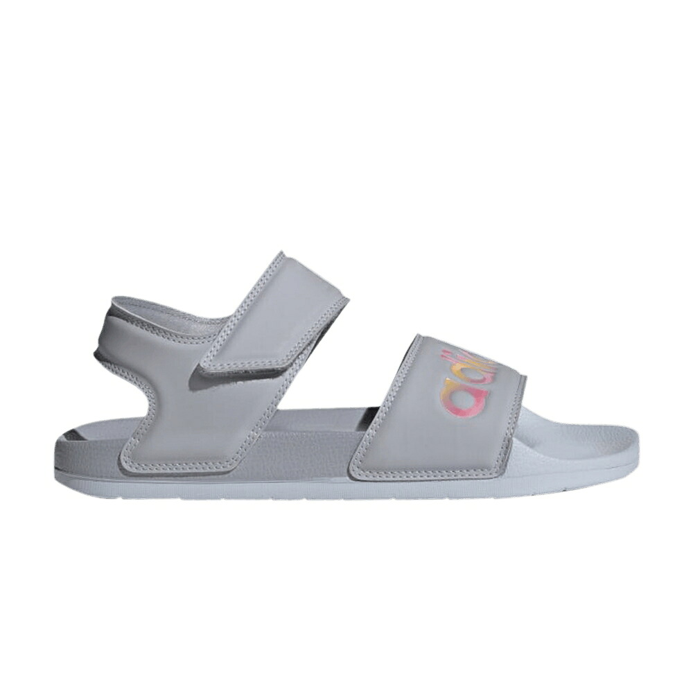 アディダス アディレッタ 銀色 シルバー 青色 ブルー 'HALO IRIDESCENT' スニーカー メンズ ADIDAS ADILETTE SANDAL SILVER / HALO SILVER IRIDESCENT HALO BLUE｜スニケス