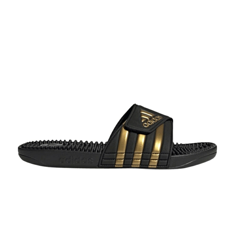 アディダス ゴールド 中核グループ 黒いこと 黒いこと \u0027BLACK METALLIC\u0027 スニーカー メンズ ADIDAS ADISSAGE SLIDES GOLD / CORE BLACK GOLD METALLIC CORE